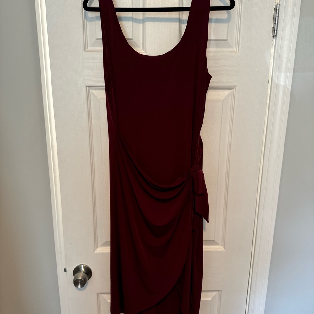 Express Deep Red Asymmetrical Dress